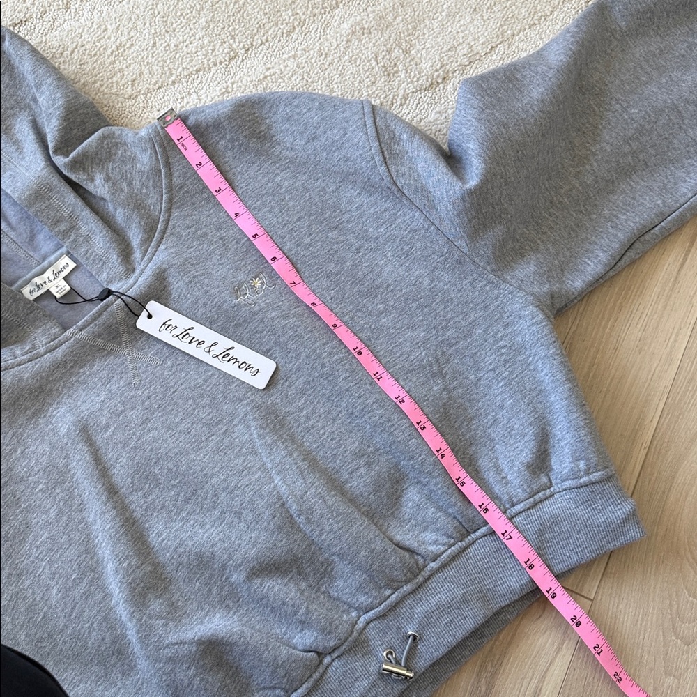 NEW- For Love & Lemons Josie Gray Sweatshirt - Picture 10 of 12